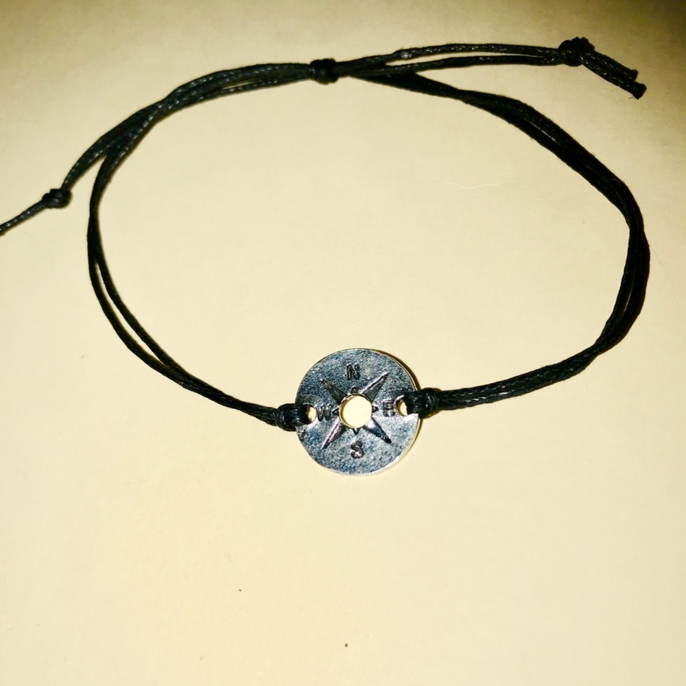 Black Compass String Anklet - Trendy 4 Summer   